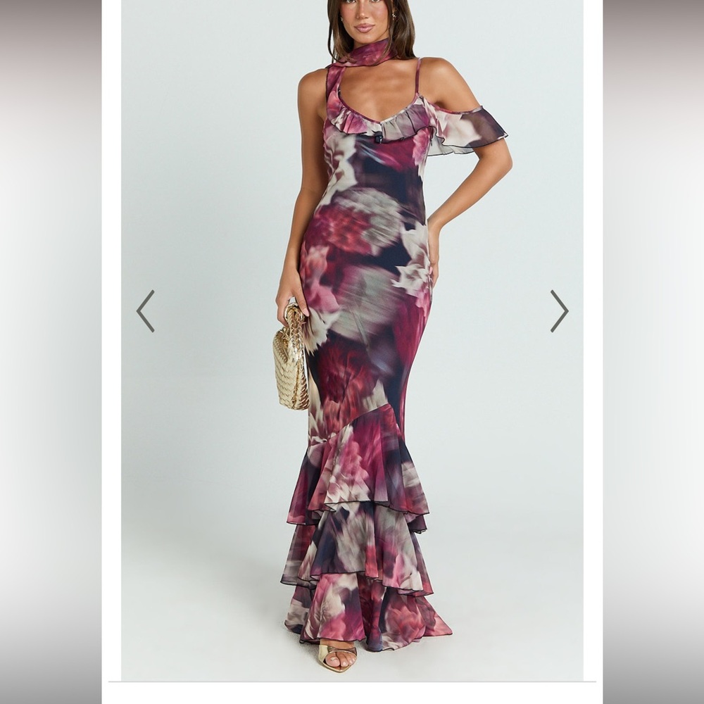 Showpo Riley Maxi - Asymmetrical Ruffle Detail